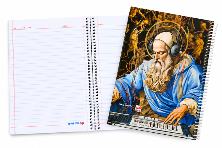 دفتر ۱۰۰برگ خط دار جلد سخت کلاسیک